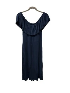 Sportsgirl Navy Size Small Off The shoulder dress midweight soft jersey - Picture 1 of 4