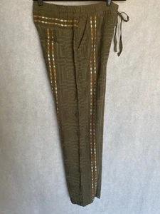 JOHNNY WAS Biya Size M Provenza Southwest Embroidered Pull On Drawstring Pants - Picture 1 of 9