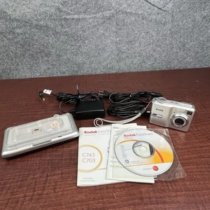 Kodak Easyshare C743 Silver 7.1MP Digital Compact Camera With Dock Station Plus - Picture 1 of 20