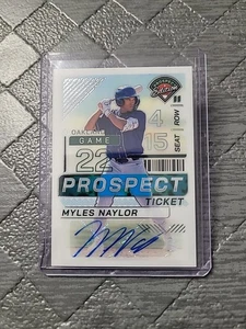 2024 Panini Prospect Edition Myles Naylor Prospect Ticket Auto SP RC #99 - Picture 1 of 2