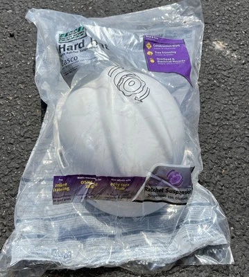 MSA WHITE V Gard ANSI OSHA Construcción Seguridad SOMBRERO DURO Trinquete Suspensión Foto 1 de 4