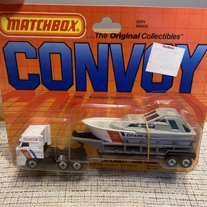 1983 Matchbox - Kenworth Aerodyne Coast Guard Boat & Trailer -Convoy - Picture 1 of 10