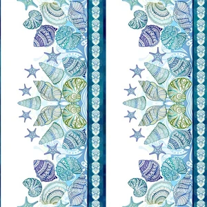 WONDERS OF THE OCEAN Quilt Stoff Bordüren von Am Anfang Verkauft von 1/2 Yd - Bild 1 von 1