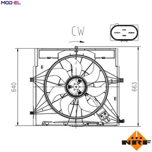 FAN ENGINE COOLING 47920 FOR OM 654.920 2.0L OM651.950/958 2.1L 4cyl - Picture 1 of 9