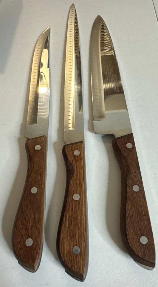 De colección - Espadas Regentes - Cuchillos de Chef y Rebanador - Borde Relámpago - Inoxidable - Japón Lote de 3 Foto 1 de 4