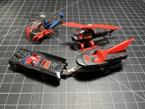 Corgi Junior Batmobile Batboat trailer Batcopter & Spiderman Copter Lot Vintage - Picture 1 of 12