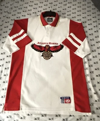 Camisa polo basquete vintage REWIND NBA Atlanta HAWKS tamanho XXL EX/MT estado😎 - Imagem 1 de 4