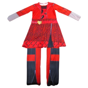 Disney Descendants 4: The Rise of Red Costume Kids 150 Red Navy Heart Detail - Picture 1 of 15