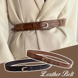 Nuevo Cuero Imitación Vintage Medieval Cinturón Falda Chaqueta Hebilla Cinturón Accesorios - Imagen 1 de 12