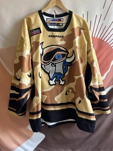 Maglia San Antonio Rampage Uomo Taglia 58 Firmata Krajicek Desert Camo AHL Hockey - Foto 1 di 16