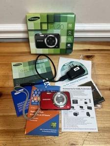 Samsung PL20 Digital Compact Camera 14.2MP 5x Zoom RED - Tested & Works - Picture 1 of 20