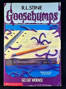 9th Print #21 Go Eat Worms Goosebumps Book Original Vintage Series RL Stine - Picture 1 of 15