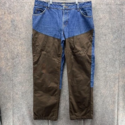 Cabelas Jeans Men 36x32 Blue Roughneck Upland Denim Brush Guard Hunting Indigo - Image 1 of 4