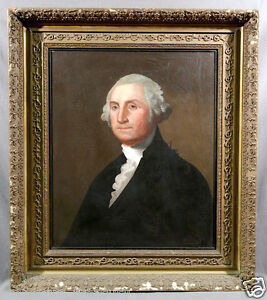 Portrait of George Washington, signed Oil Painting (AMERICAN)
