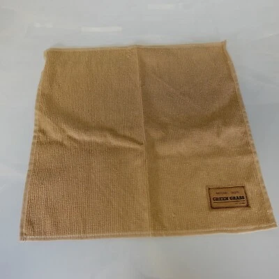 Green Grass Handkerchief Mens Brown Cotton Solid Hanky Classic Casual JAPAN - Image 1 of 4