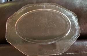 Vintage Depression Era Pink  Octagonal Serving Platter - Picture 1 of 2