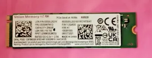 Union Memory/Lenevo 256GB Gen4 X4 NVMe RPETJ256MGE2MDQ Fru: 5SS0W79512 SSD - Picture 1 of 4