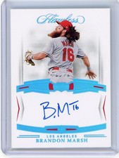 BRANDON MARSH 2022 Panini Flawless Rookie Signatures Platinum Auto 1/1 Phillies