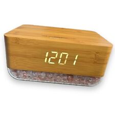 Mahli Himalayan Salt Sunrise Alarm Clock Wood Design MDB1082