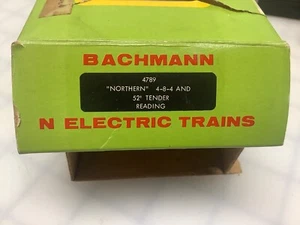 Bachmann N Northern 4-8-4 Steam Loco + Tender Reading #2113 - Picture 1 of 4