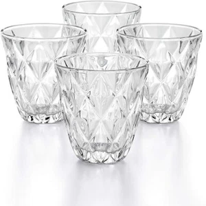 Juego de 4 vasos de licor dobles antiguos diamante transparente, The Cellar - Imagen 1 de 7