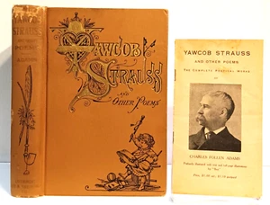 Yawcob Strauss and Other Poems by Charles Follen Adams, 1910 Signed First Ed. - Picture 1 of 10