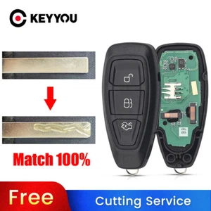 BLADE CUT by PHOTO Remote Car Key For Ford C-Max Fiesta Focus KR55WK48801 - Imagen 1 de 8