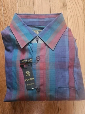 Lote de camisas manga larga a cuadros multicolores TALLA M F/X FUSION #533 Foto 1 de 3