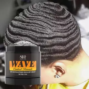 Pomada de control de ondas naturales para hombres negros sujeción fuerte 360 ondas estilo en capas - Imagen 1 de 24
