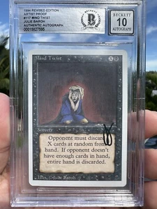 MIND TWIST, PRUEBA DE ARTISTA, REVISADO, 1994 MTG, JULIE BAROH, ¡BAS 10! - Imagen 1 de 3