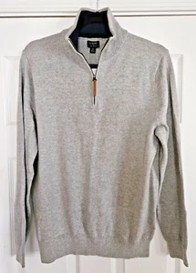 J. CREW Cotton Half-zip Sweater for Men Heather Grey Medium Size New With Tag - Picture 1 of 9