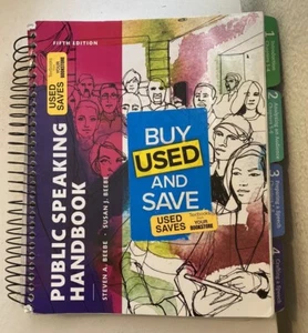 Public Speaking Handbook Paperback Steven A., Beebe, Susan J. Bee Spiral - Picture 1 of 4