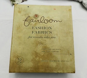 1956, SEARS Fairloom Fashion Fabrics For Women Who Sew, SAMPLE BOOK, RARE!! - Picture 1 of 15