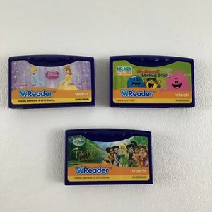 VTech V Reader Cartridges Disney Tinker Bell Princess Mr Men Little Miss Lot - Picture 1 of 6