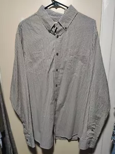 Mossimo Supply Co. Men's Dress Shirt XL LS button down collar Lgt Gray Striped - Picture 1 of 4