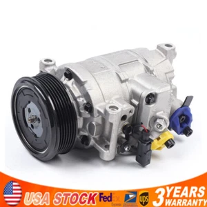 A/C Air Compressor & Clutch Fit For 2006 2009 2010 Audi A4/ A4 Quattro 1.8L 2.0L - Foto 1 di 13
