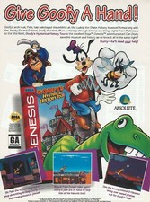 Goofy's Hysterical History Tour Print Ad/Poster Art Sega Genesis