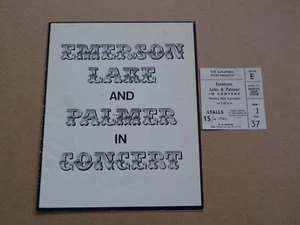 Emerson, Lake & Palmer - In Concert 1970 UK Tour Programm + Ticket (Portsmouth) - Bild 1 von 1