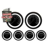 Aurora Instruments GARFE20 Modern Rodder White Gauge Face Set Aurora Instruments GARFE20 Modern Rodder White Gauge Face Set