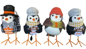 Way To Celebrate Featherly Friends Fall Harvest Fabric Birds Table Decor 4 - Bild 1 von 6