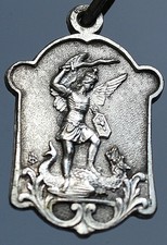 Antigo Art Nouveau Pingente São Miguel Arcanjo