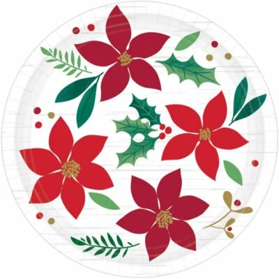 AMSCAN Christmas Party Snack/Dessert Plates "Christmas Wishes" 17cm 8pk