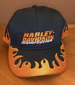 Harley Davidson Motorcycles Flame Baseball Cap/Hat - Picture 1 of 7