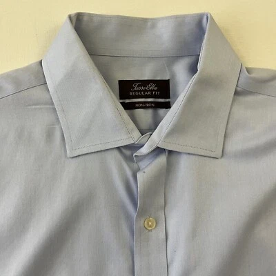 Tasso Ella Blue French Cuff XL 17 36/37 Regular Fit Dress Shirt Cotton 0007 - Image 1 of 4
