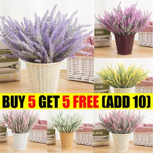 Artificial Fake Lavender Heather Spray Stems Floral Flower Bouquet Wedding Decor - Picture 1 of 18