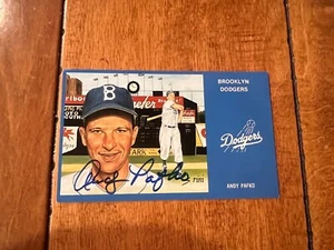 ANDY PAFKO Historic Limited Editions Brooklyn Dodgers Postcard Signed Autograph - Picture 1 of 3