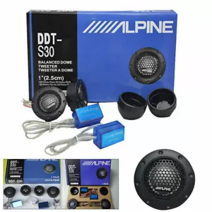 Pair Alpine DDT-S30 360W 2.5CM 1" Soft Dome Balanced Car Audio Speakers Tweeters