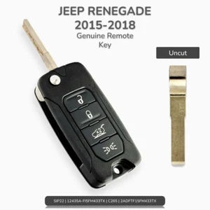 Genuine JEEP RENEGADE 2015-2018 Remote Key (2ADFTF15FM433TX) New Key - Picture 1 of 1