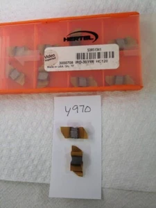 10 NEW HERTEL (NR) NRD-3031R TOP NOTCH GROOVING CARBIDE INSERTS GR: HC120 -y970- - Picture 1 of 2