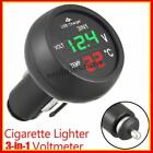 12V Cigarette Thermometer Power Digital Lighter USB Charger Socket Voltmeter Car